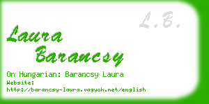 laura barancsy business card